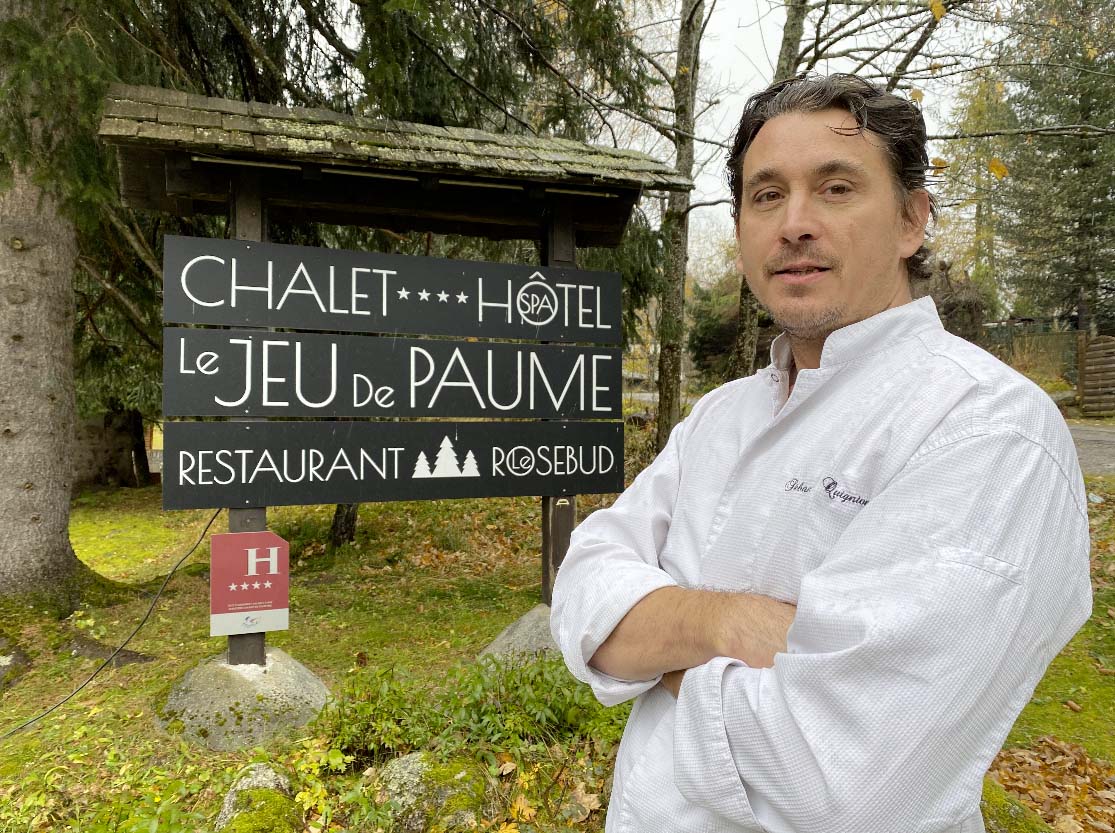 Sebastient Quignion chef de cuisine du restaurant gastronomique au Lavanchet près de Chamonix